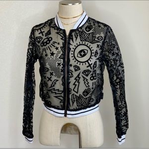 Rare Reebok Sheer Bomber Jacket